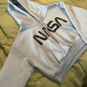 Women’s NASA Crop Top Pullover Hoodie. Size Large.